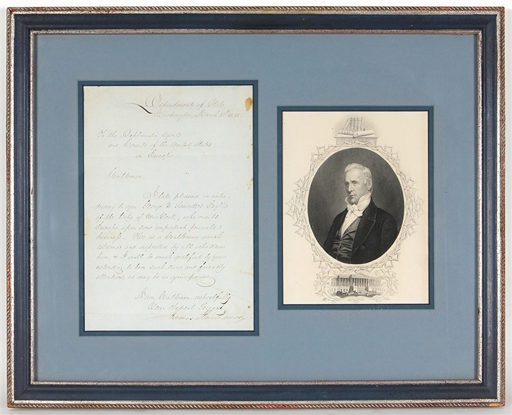 President James Buchanan Signed Handwritten Letter 
