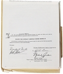 Michael Jordan’s September 12, 1984 Annotated File Copy Rookie Contract Plus His 1988 Contract Signed or Initialed Over 55 Times