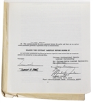 Michael Jordan’s September 12, 1984 Annotated File Copy Rookie Contract Plus His 1988 Contract Signed or Initialed Over 55 Times