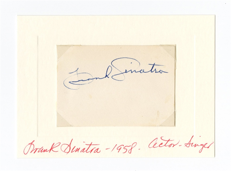 Frank Sinatra Vintage Signature Cut JSA LOA
