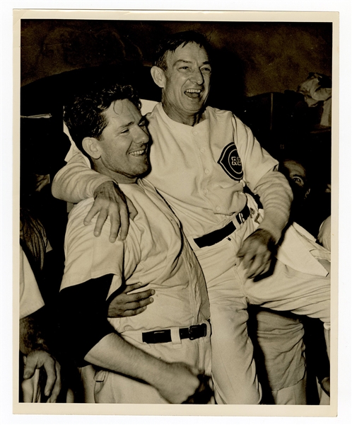 Cincinnati Reds 1940 World Series Celebration Black and White Photograph