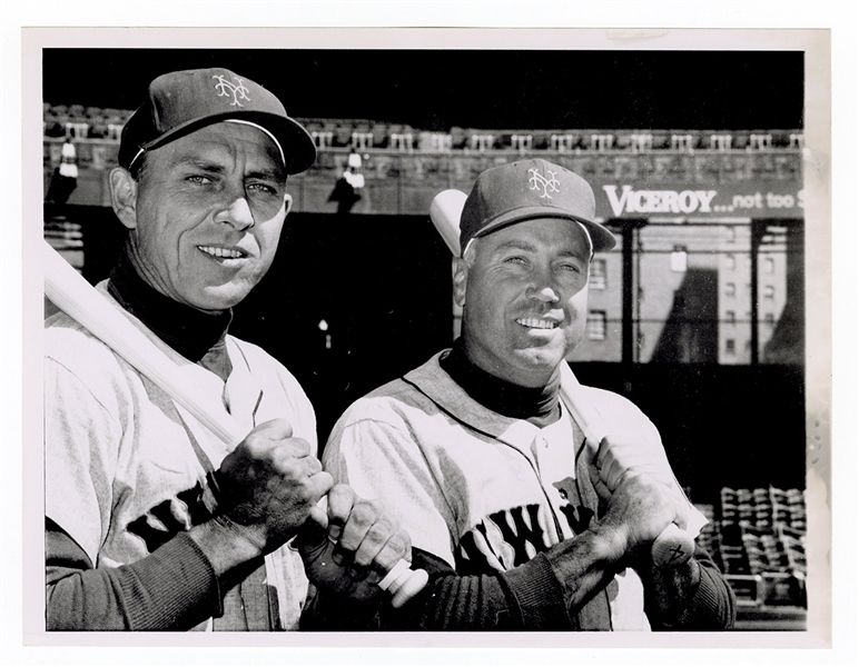 Gil Hodges and Duke Snider Black and White Photograph