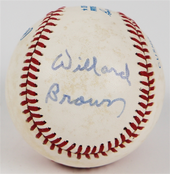 Willard Brown Negro League Single Signed Baseball