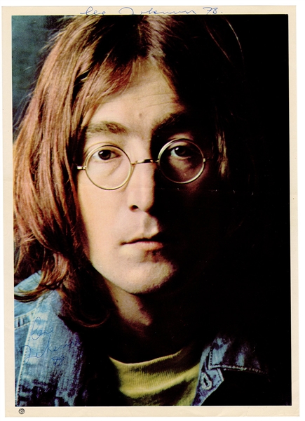 John Lennon Signed Original White Album Photograph Insert Authenticated by Frank Caiazzo