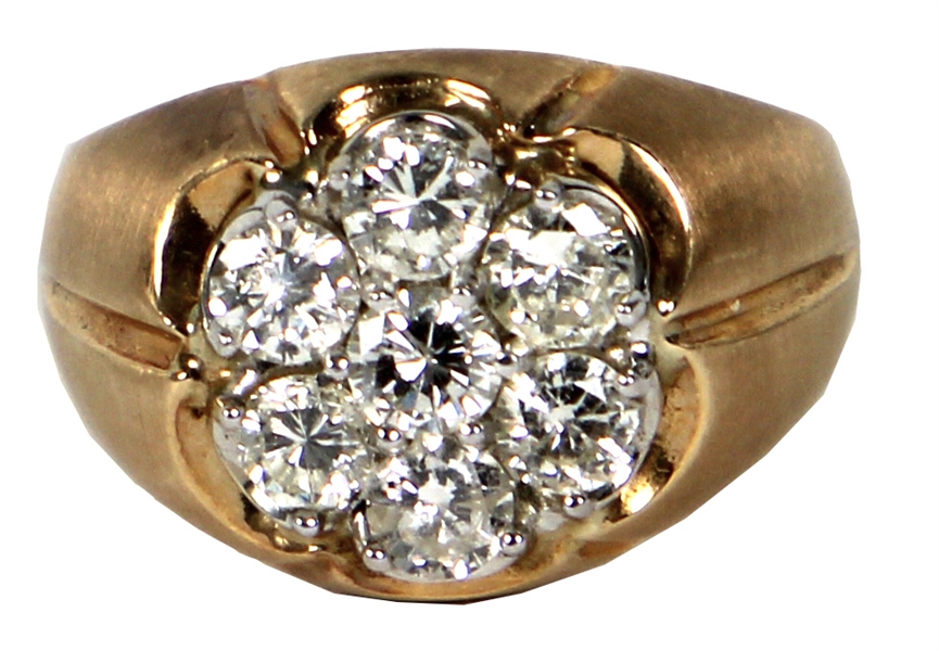 Elvis Presley Owned and Worn 5ct Diamond and 14kt Gold Ring