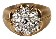 Elvis Presley Owned and Worn 5ct Diamond and 14kt Gold Ring