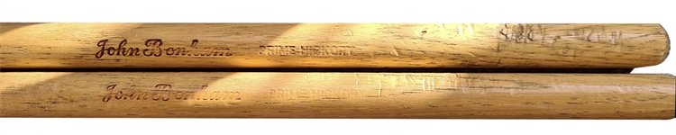 John Bonham Stage Used & Presence Studio Used Custom Drum Sticks
