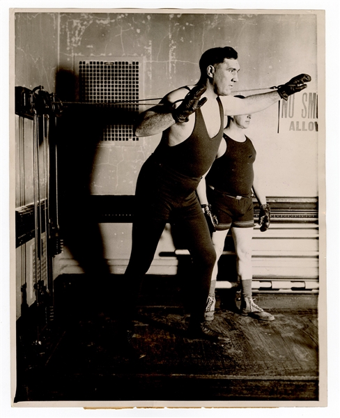 Boxer Jess Willard Training Photograph