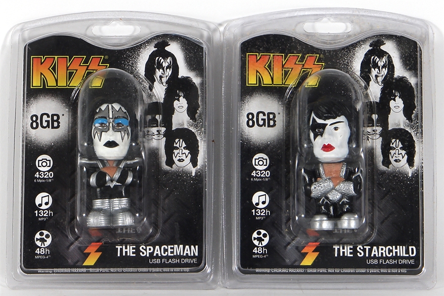 Paul Stanley and Ace Frehley 8 GB USB Action Figurine Flash Drives