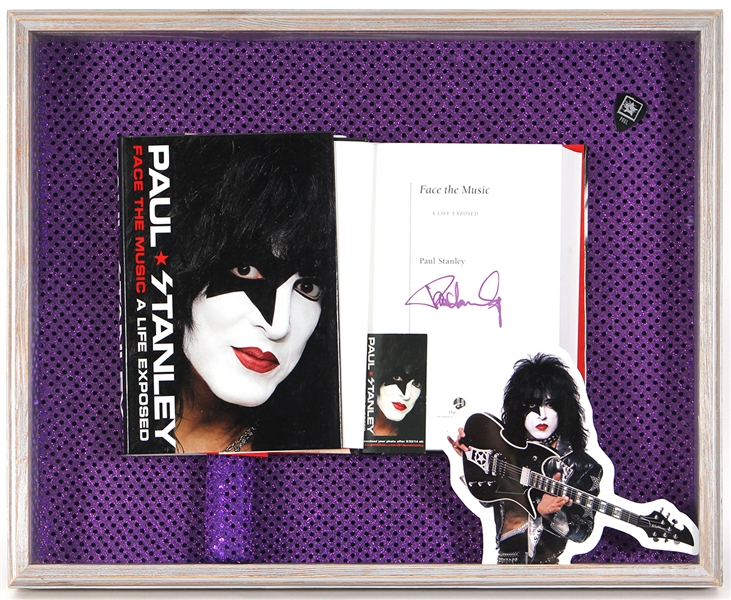 KISS Paul Stanley Signed "Face the Music" Autobiography Framed