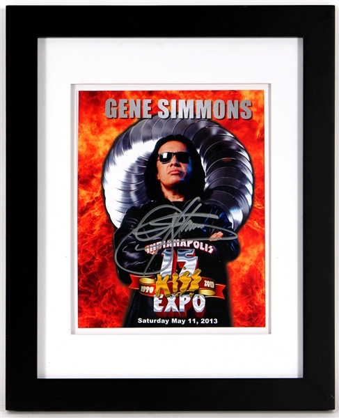 Gene Simmons Signed and Framed 2013 Expo Announcement