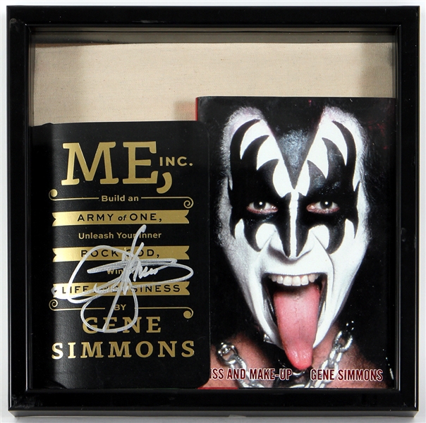 KISS Gene Simmons Signed "Me, Inc" Book Framed Display