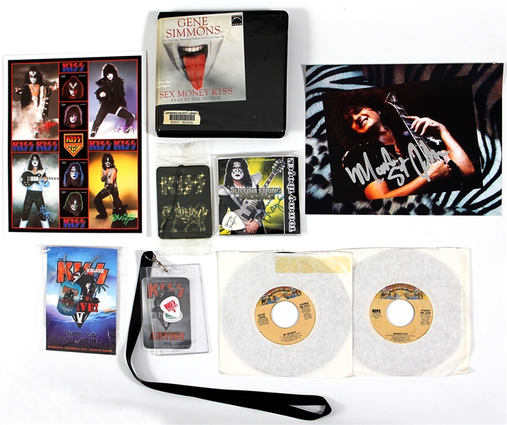 KISS Bundle of Collectibles including Concert Passes and CDs
