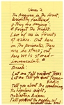 Jim Morrison Handwritten Lyrics for “The WASP (Texas Radio and the Big Beat)”