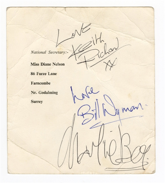 The Rolling Stones Signed Postcard
