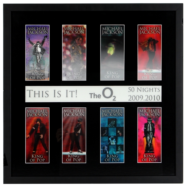 Michael Jackson Unreleased "This Is It!" Tour Beautifully Framed Holographic Concert Tickets