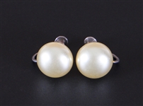 Marilyn Monroe Last Sitting White Veil Session Worn Faux Pearl Earrings