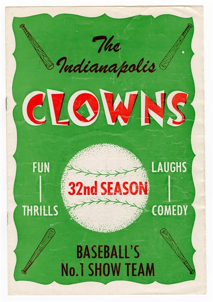 The Indianapolis Clowns Original Baseball Program