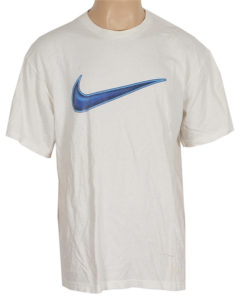 Lot Detail - Michael Jackson Owned & Worn White Nike T-Shirt