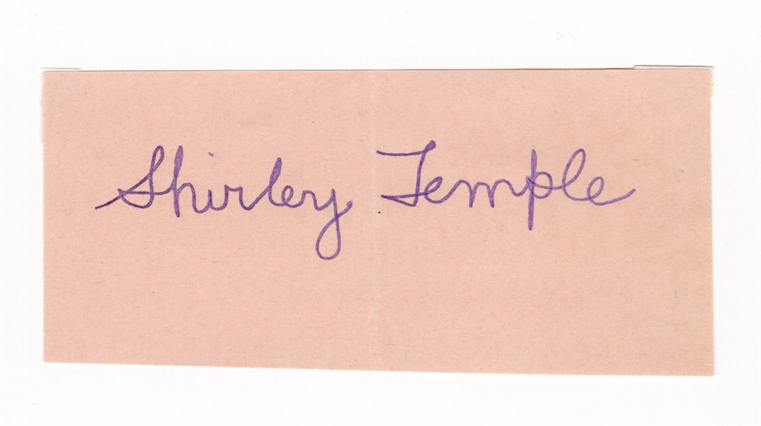 Shirley Temple Vintage Cut Signature JSA LOA