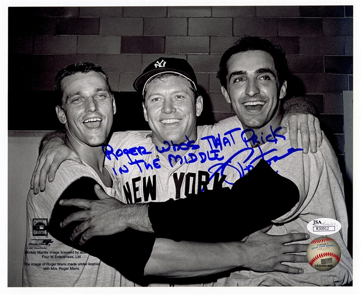 Joe Pepitone Signed & Inscribed Yankees Photograph