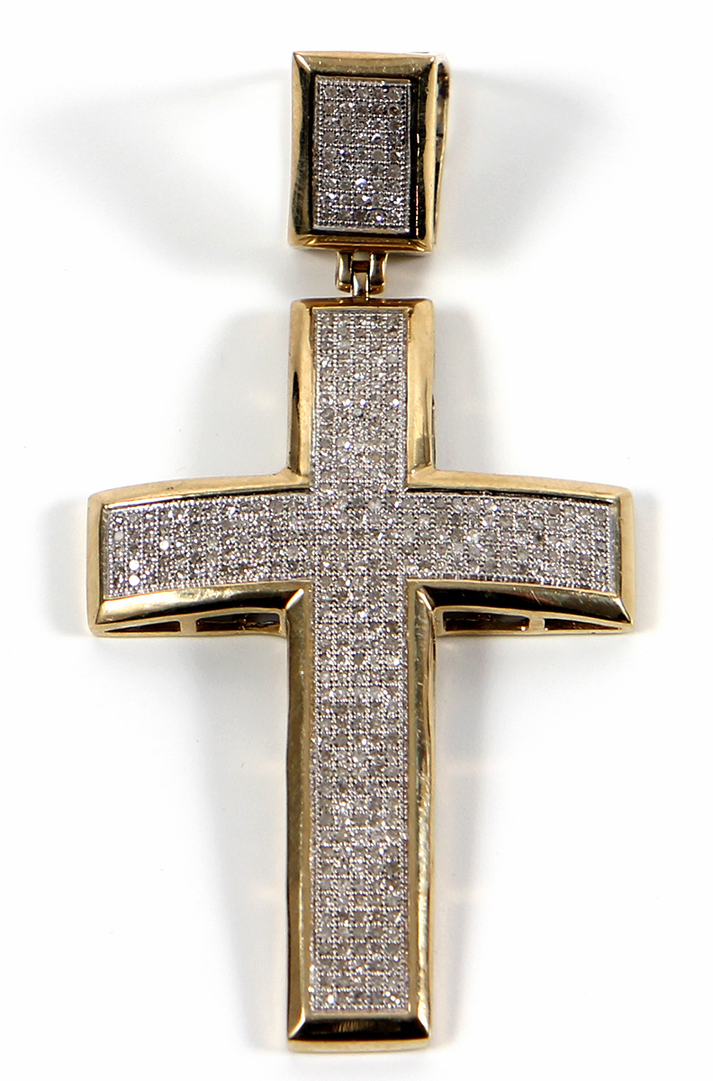 Lot Detail - Tupac Shakur Owned and Worn Diamond Cross Pendant
