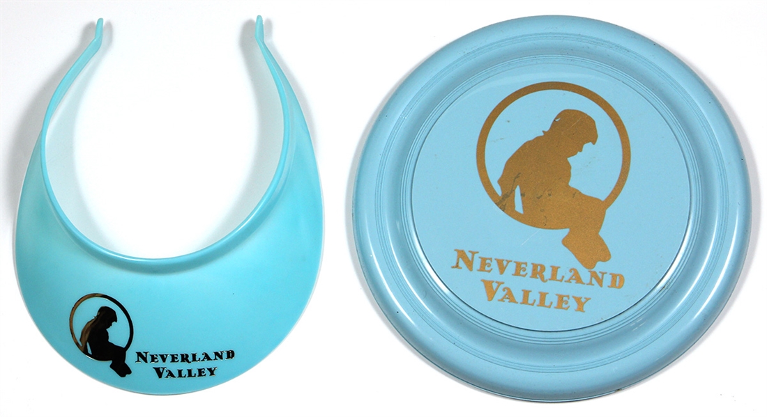 Michael Jacksons Owned Neverland Valley Sun Visor and Frisbee