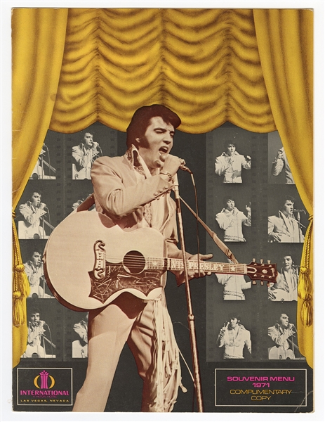 Elvis Presley 1971 Complimentary Souvenir Menu