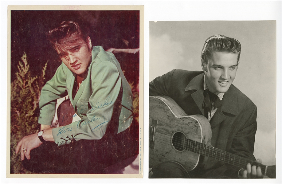 Elvis Presley Secretarial Signed Photograph Lot