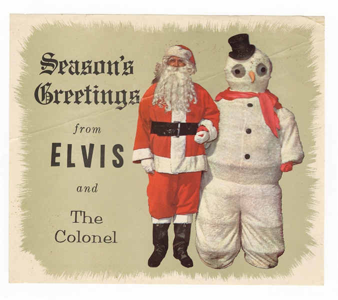 Elvis Presley Original "Seasons Greetings From Elvis and The Colonel" Card