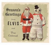 Elvis Presley Original "Seasons Greetings From Elvis and The Colonel" Card