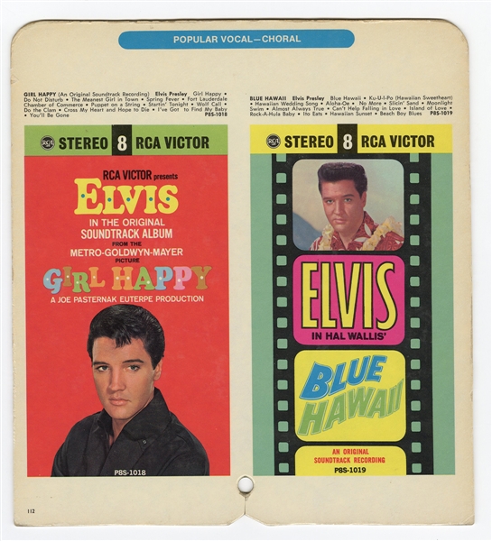 Elvis Presley Original Twin-Pack Stereo 8 Blue Hawaii & Girl Happy