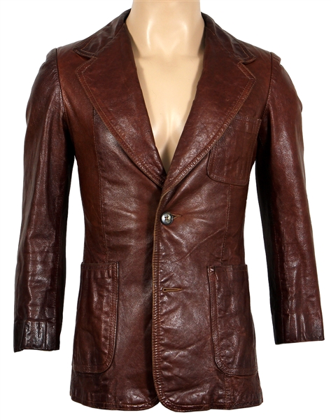 Keith Moon Owned and Worn Brown Leather Jacket