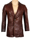 Keith Moon Owned and Worn Brown Leather Jacket