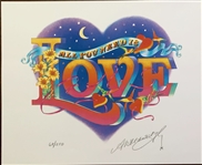 Beatles "All You Need Is Love" Original Limited Edition Artwork for "The Beatles Illustrated Lyrics" Book (28/250) Signed by Alan Aldridge