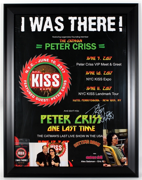 KISS Peter Criss Signed "NYC KISS Expo" Original Poster Display