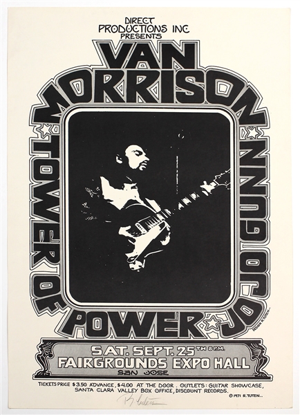 Van Morrison Original Concert Poster Signed by Artist