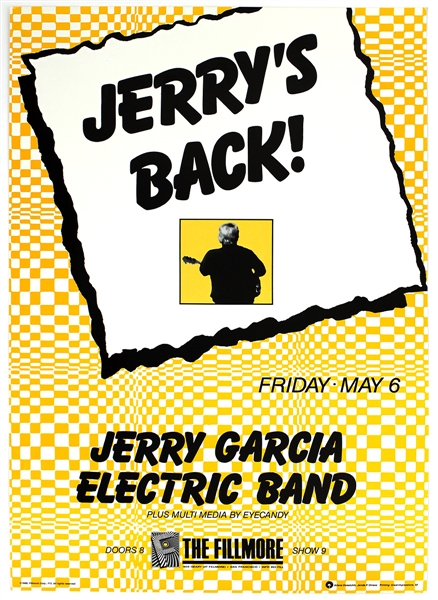 Jerry Garcia Electric Band Original Concert Poster