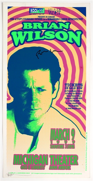 Brian Wilson Signed Concert Poster