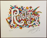 Beatles Revolution Original Limited Edition Artwork for The Beatles Illustrated Lyrics Book Signed by Alan Aldridge