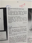 Pete Best's Musician's 1962 Union Card 