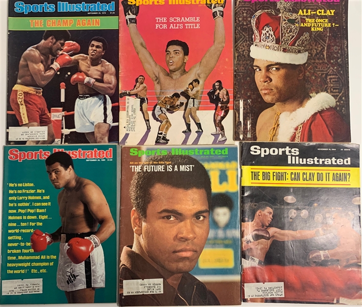 Muhammad Ali Collection of 6 Sports Illustrated Magazines