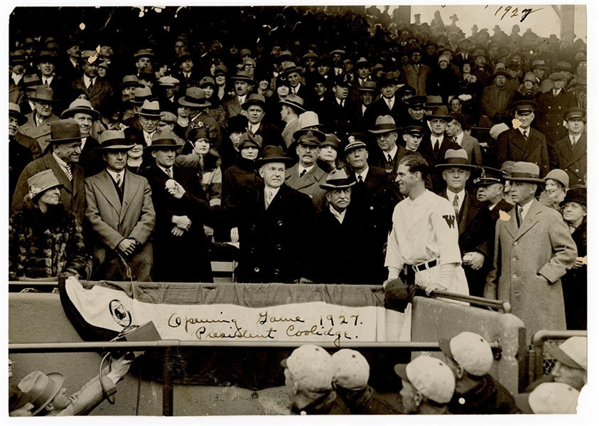 President Calvin Coolidge Baseball Home Opener Photograph 27