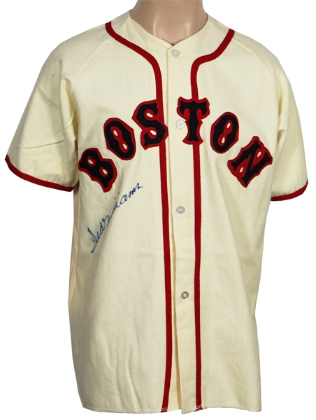 Ted Williams Signed Boston Red Sox Cooperstown Replica Rookie Jersey