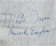 Monte Irvin Inscription Newark Eagles Signed Jersey