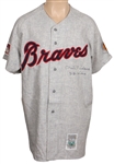 Phil Niekro Signed Milwaukee Braves Cooperstown Rookie Replica Jersey