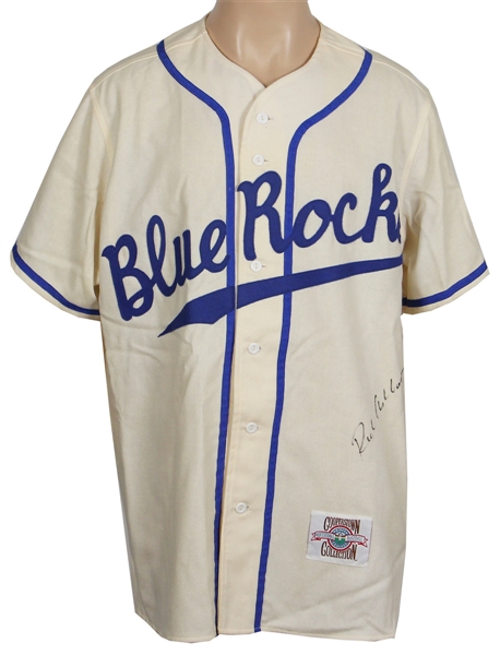 Richie Ashburn Signed Blue Rock Cooperstown Minor League Jersey