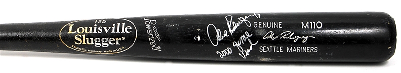 Alex Rodriguez Game Used & Signed Cracked Bat