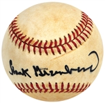 Hank Greenberg High Grade Signed Baseball JSA LOA