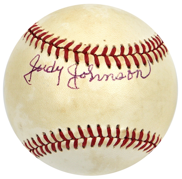Judy Johnson Signed Baseball JSA LOA